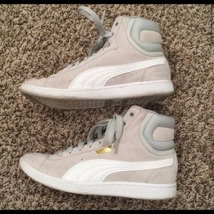 Puma high top sneakers gray